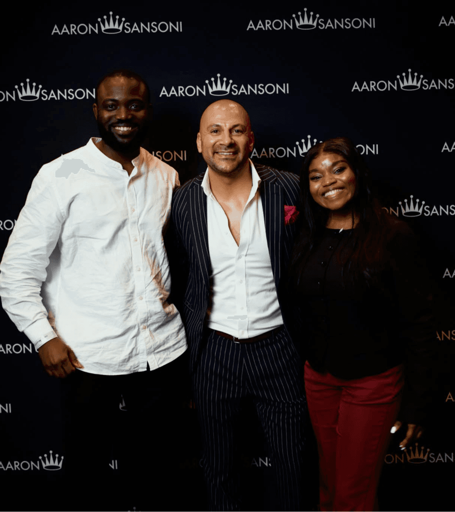 Founders with global entrepreneur Aaron Sansoni