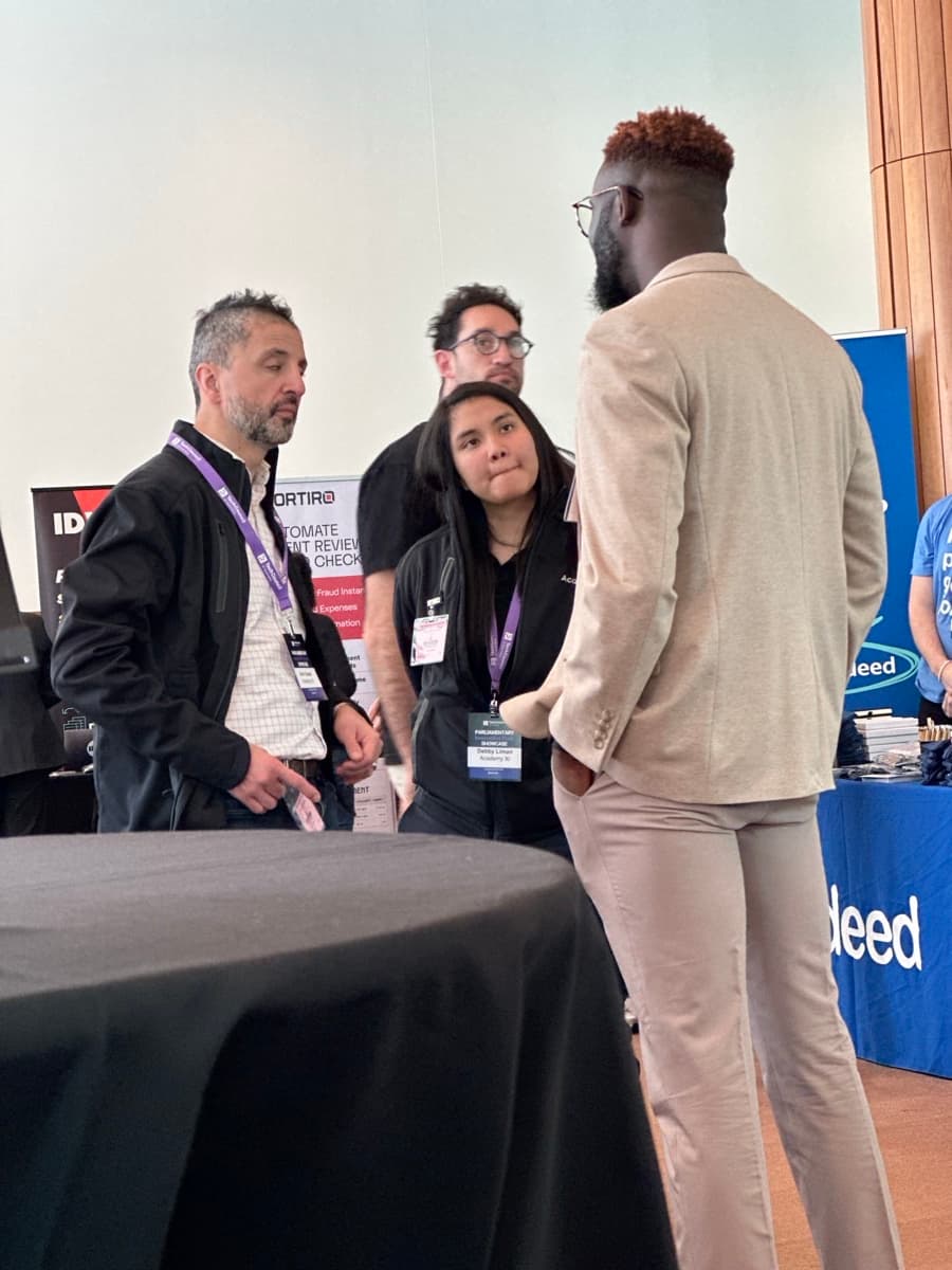 Noah Oloja at a Parliament House technology showcase