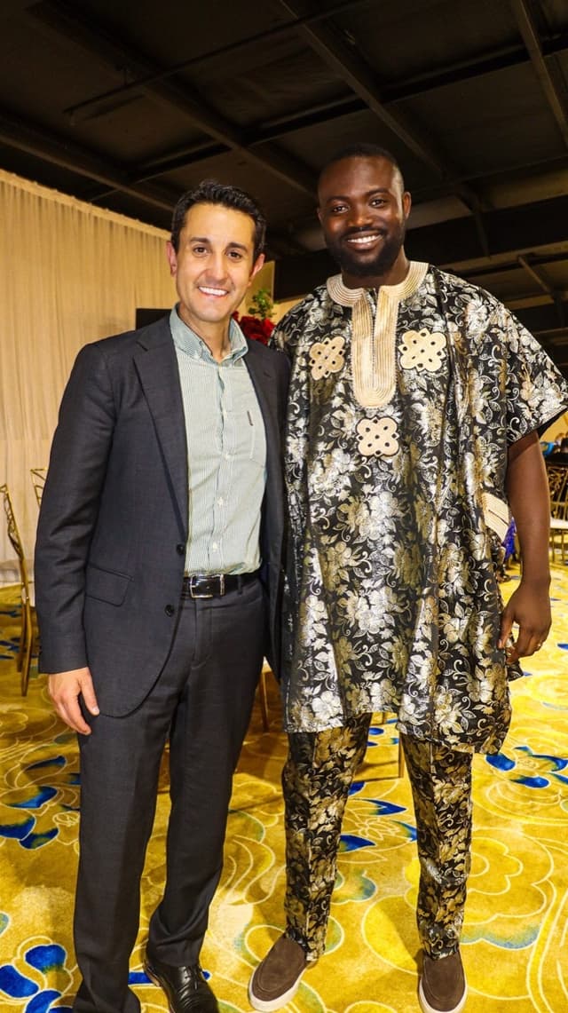 Noah Oloja with Queensland Premier