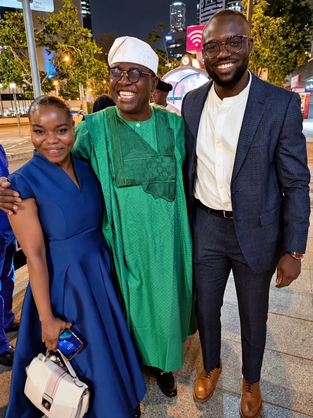 Noah and Tayo with Dr Femi Pedro, Nigeria's High Commissioner to Australia