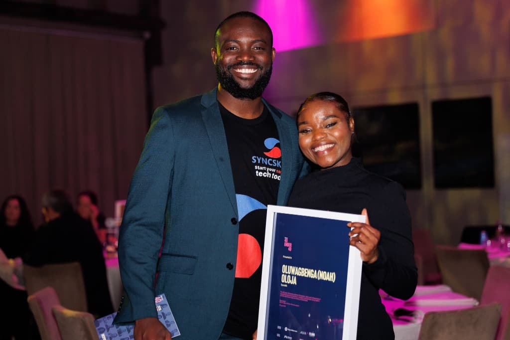 Noah and Tayo Oloja at the Queensland 40 Under 40 event