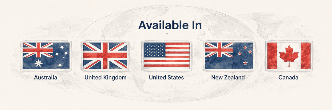 Australia, United Kingdom, United States, New Zealand, Canada