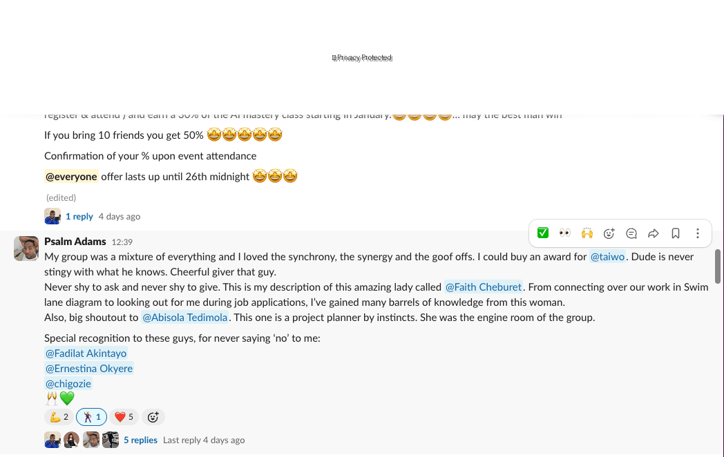Psalm Adams celebrated in the SyncSkills community after landing his BA role